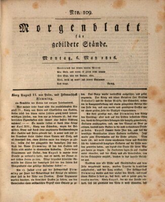 Morgenblatt für gebildete Stände Montag 6. Mai 1816