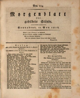 Morgenblatt für gebildete Stände Samstag 11. Mai 1816