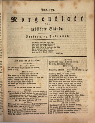 Morgenblatt für gebildete Stände Freitag 19. Juli 1816