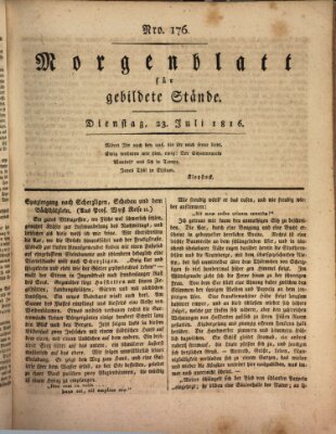 Morgenblatt für gebildete Stände Dienstag 23. Juli 1816