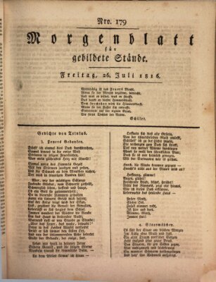 Morgenblatt für gebildete Stände Freitag 26. Juli 1816