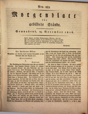 Morgenblatt für gebildete Stände Samstag 23. November 1816