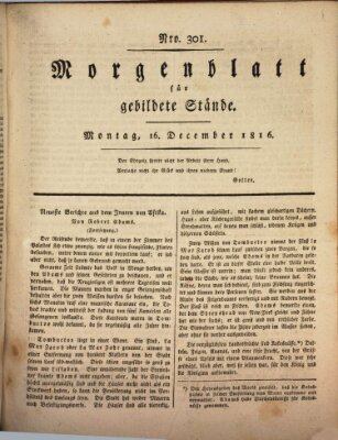 Morgenblatt für gebildete Stände Montag 16. Dezember 1816