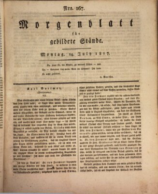 Morgenblatt für gebildete Stände Montag 14. Juli 1817