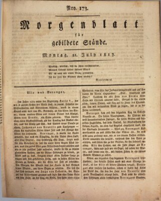 Morgenblatt für gebildete Stände Montag 21. Juli 1817