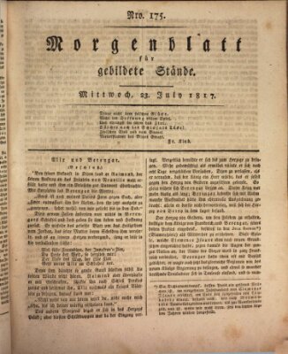 Morgenblatt für gebildete Stände Mittwoch 23. Juli 1817