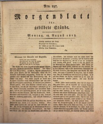 Morgenblatt für gebildete Stände Montag 18. August 1817