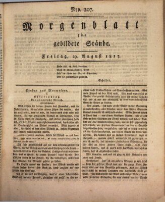 Morgenblatt für gebildete Stände Freitag 29. August 1817