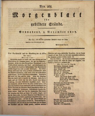 Morgenblatt für gebildete Stände Samstag 8. November 1817