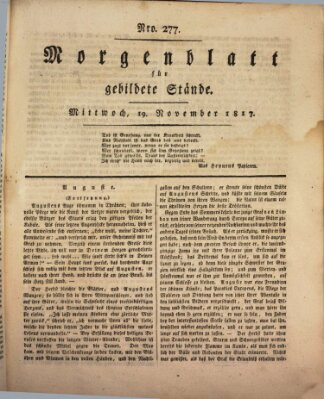 Morgenblatt für gebildete Stände Mittwoch 19. November 1817