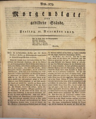 Morgenblatt für gebildete Stände Freitag 21. November 1817