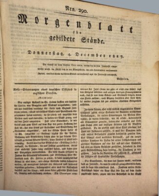 Morgenblatt für gebildete Stände Donnerstag 4. Dezember 1817