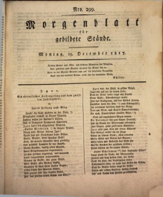 Morgenblatt für gebildete Stände Montag 15. Dezember 1817