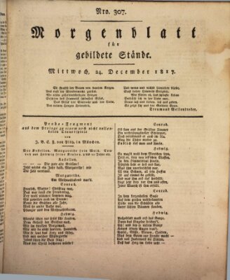 Morgenblatt für gebildete Stände Mittwoch 24. Dezember 1817