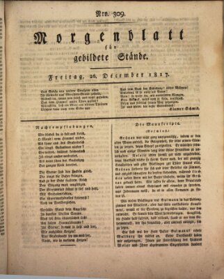 Morgenblatt für gebildete Stände Freitag 26. Dezember 1817