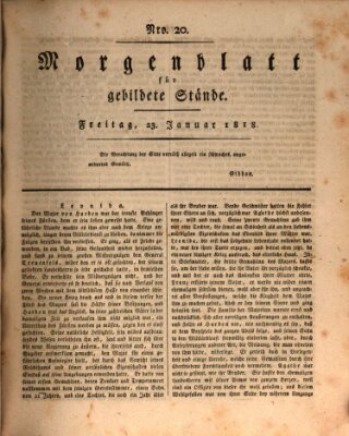 Morgenblatt für gebildete Stände Freitag 23. Januar 1818