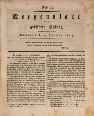 Morgenblatt für gebildete Stände Samstag 24. Januar 1818