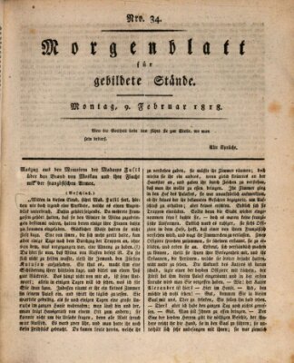 Morgenblatt für gebildete Stände Montag 9. Februar 1818