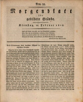 Morgenblatt für gebildete Stände Dienstag 10. Februar 1818