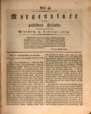 Morgenblatt für gebildete Stände Mittwoch 25. Februar 1818