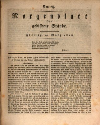 Morgenblatt für gebildete Stände Freitag 20. März 1818