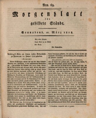 Morgenblatt für gebildete Stände Samstag 21. März 1818