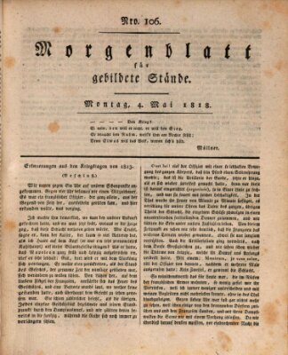 Morgenblatt für gebildete Stände Montag 4. Mai 1818