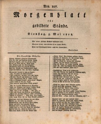 Morgenblatt für gebildete Stände Dienstag 5. Mai 1818