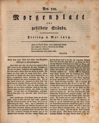 Morgenblatt für gebildete Stände Freitag 8. Mai 1818