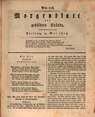Morgenblatt für gebildete Stände Freitag 15. Mai 1818