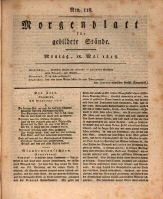 Morgenblatt für gebildete Stände Montag 18. Mai 1818