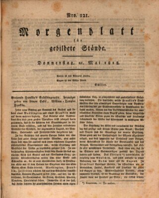 Morgenblatt für gebildete Stände Donnerstag 21. Mai 1818
