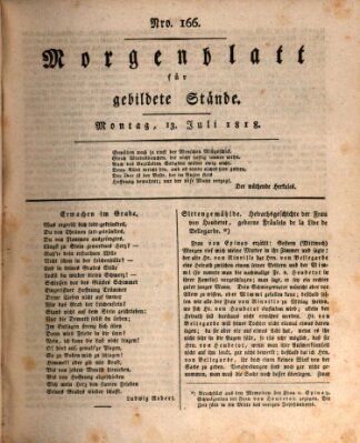 Morgenblatt für gebildete Stände Montag 13. Juli 1818