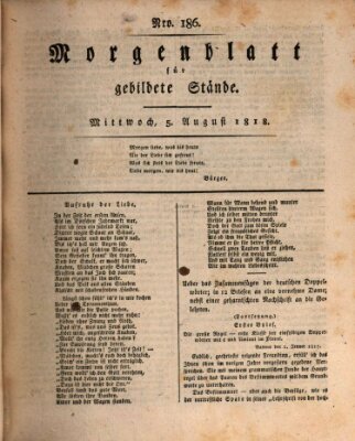 Morgenblatt für gebildete Stände Mittwoch 5. August 1818