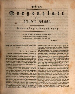 Morgenblatt für gebildete Stände Donnerstag 6. August 1818