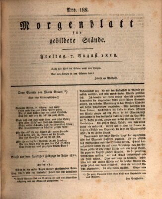 Morgenblatt für gebildete Stände Freitag 7. August 1818