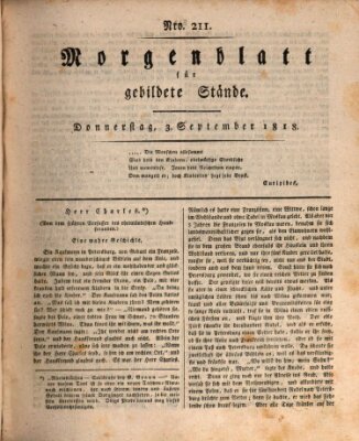 Morgenblatt für gebildete Stände Donnerstag 3. September 1818