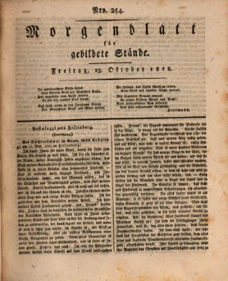 Morgenblatt für gebildete Stände Freitag 23. Oktober 1818