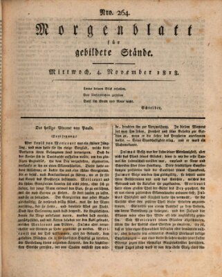 Morgenblatt für gebildete Stände Mittwoch 4. November 1818