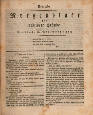 Morgenblatt für gebildete Stände Dienstag 10. November 1818