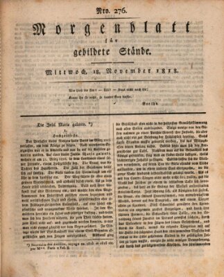 Morgenblatt für gebildete Stände Mittwoch 18. November 1818