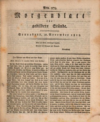 Morgenblatt für gebildete Stände Samstag 21. November 1818