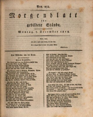 Morgenblatt für gebildete Stände Montag 7. Dezember 1818