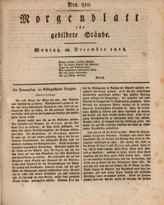 Morgenblatt für gebildete Stände Montag 28. Dezember 1818