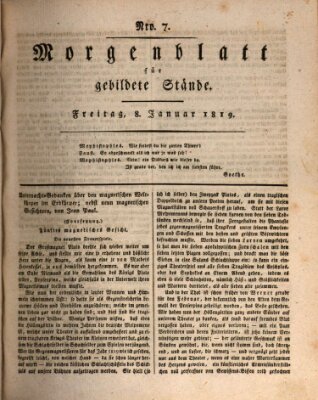 Morgenblatt für gebildete Stände Freitag 8. Januar 1819