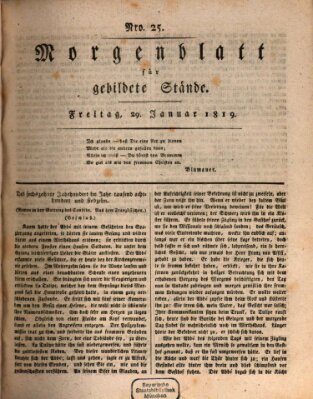 Morgenblatt für gebildete Stände Freitag 29. Januar 1819