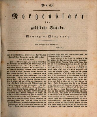 Morgenblatt für gebildete Stände Montag 22. März 1819