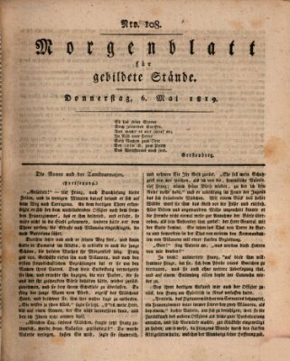 Morgenblatt für gebildete Stände Donnerstag 6. Mai 1819