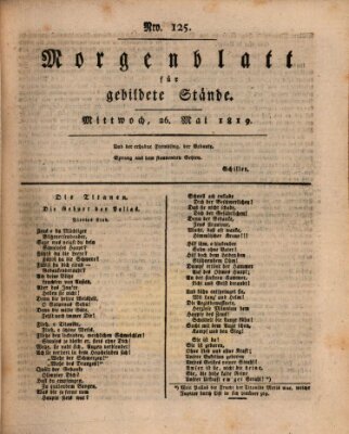 Morgenblatt für gebildete Stände Mittwoch 26. Mai 1819