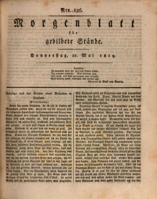 Morgenblatt für gebildete Stände Donnerstag 27. Mai 1819